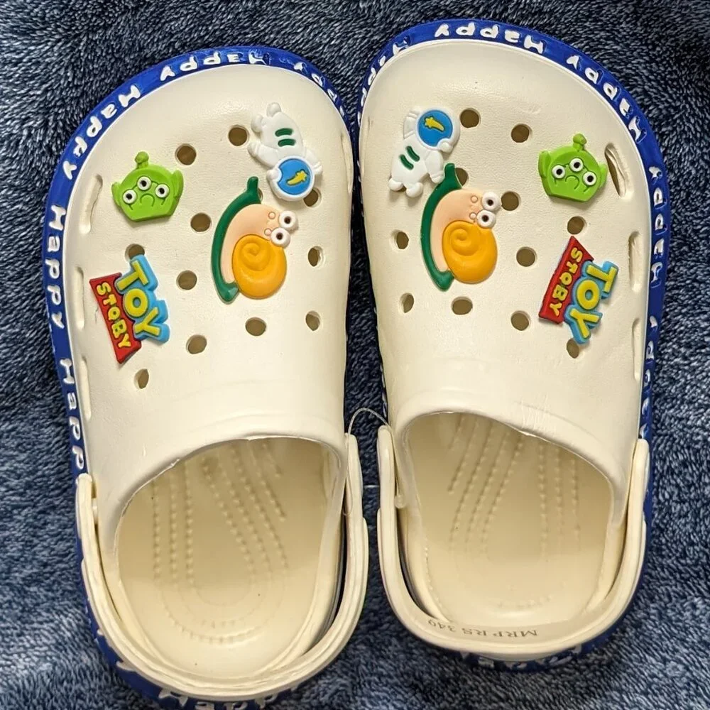 NWT  Cute WHITE Toy Story Clogs, sizes 2 to 12 years available